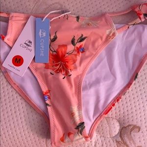 Light pink/ tropical bikini bottoms from CUPSHE